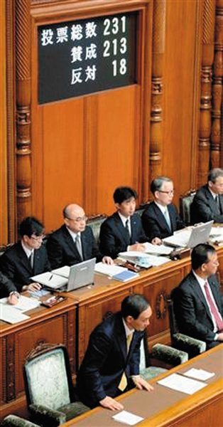 27日，日本國會參議院公布新建“國家安全保障會議”法案投票結(jié)果。