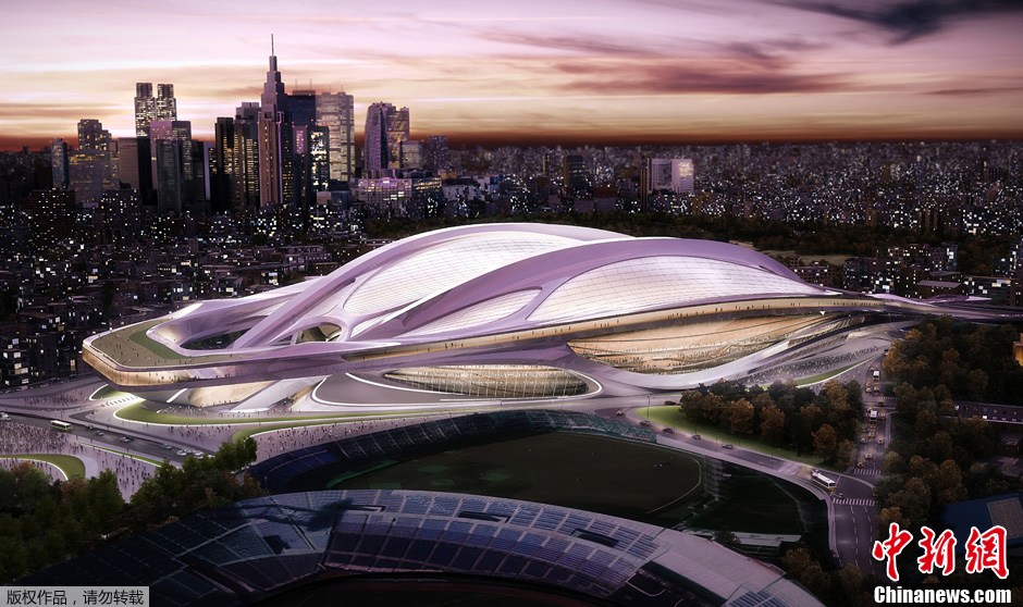 9月9日，2020年東京奧運會和殘奧會籌備委員會公布了日本新國家體育場效果圖。