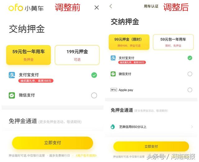 小黃車交押金被套路？現(xiàn)已調(diào)整選項(xiàng)防誤充