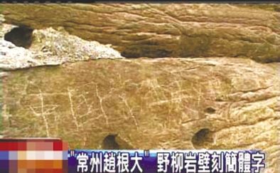 “常州趙根大” 2009年3月27日，臺(tái)灣北海岸野柳地質(zhì)公園巖壁上被刻下“中國常州趙根大”字樣。臺(tái)灣媒體將此事報(bào)道后，趙根大公開道歉。