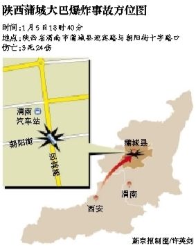 昨日18時40分左右，一輛由西安開往蒲城的大巴在蒲城縣城發(fā)生爆炸。據(jù)當(dāng)?shù)匦侣劙l(fā)布會通報，此次事故導(dǎo)致