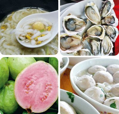 滿街可見新鮮的海鮮、瓜果和手打牛肉丸