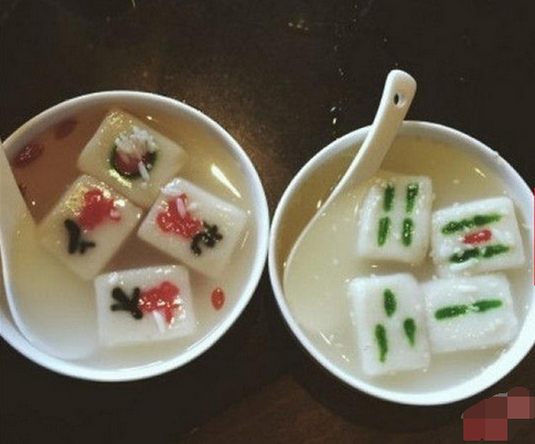 來碗清一色！火鍋店推出創(chuàng)意麻將湯圓