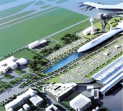 新鄭機(jī)場T2航站樓全面封頂 比T1航站樓大3倍。