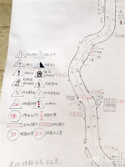 大叔手繪7米長(zhǎng)卷，為考“科目三”真是拼了