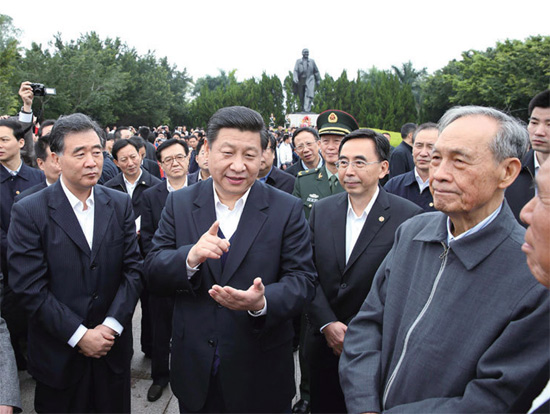 2012 年12 月，習(xí)近平任中共中央總書記后首次離京，即到改革前沿的廣東考察