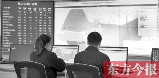 從熱力公司調(diào)度中心的監(jiān)控數(shù)據(jù)看，東區(qū)的管網(wǎng)已經(jīng)升溫了