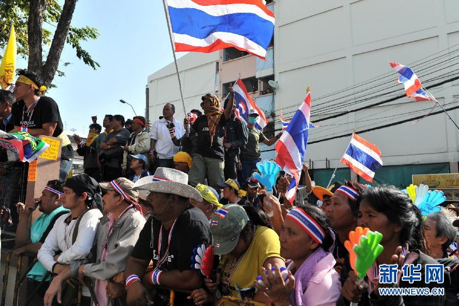 泰國(guó)反政府示威者阻止大選登記工作