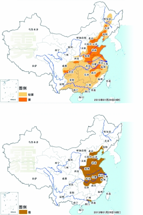 北京、天津、石家莊等屬嚴(yán)重污染，鄭州、武漢等屬重度污染