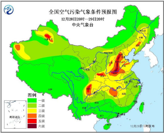 京津魯及冀中南、豫北將有輕到中度霾局地重度霾